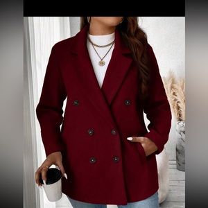 Burgundy Peacoat